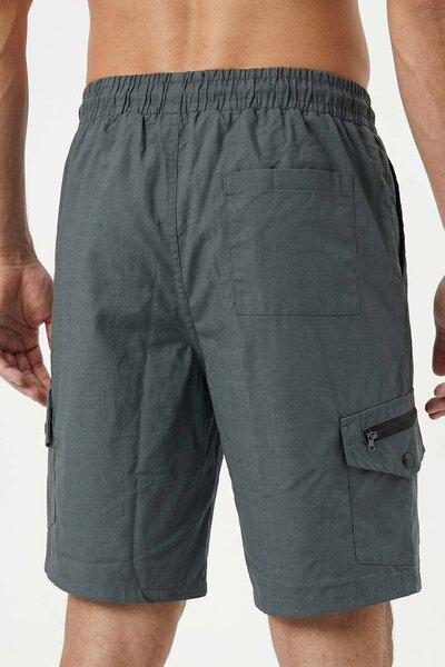 Men's Slub Textured Twill Cargo Shorts