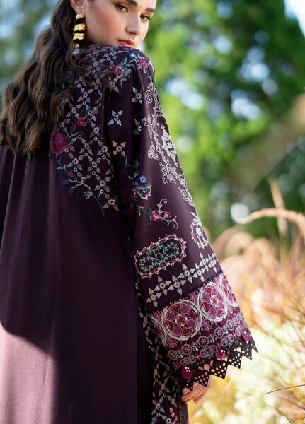 Serenity by Florent Unstitched Embroidered Dobby 3 Piece Suit FL26USF Zynah - Festive Collection