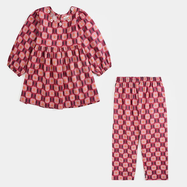 Teens Girls Cotton Co-Ord Set - Multi