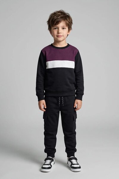 DKY Kid's Color Block Fleece Twin Set