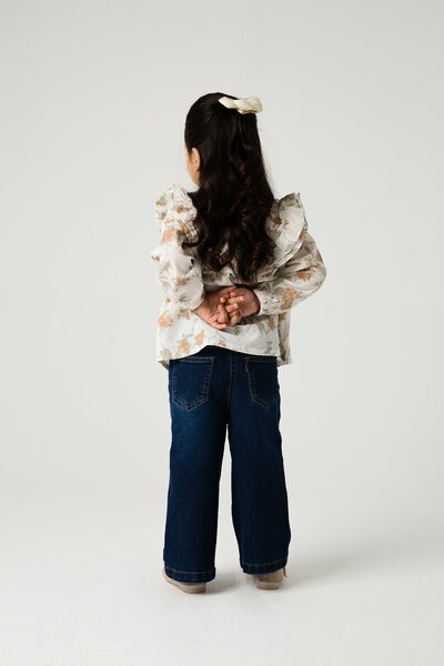 Autumn Petal Printed Cotton Top