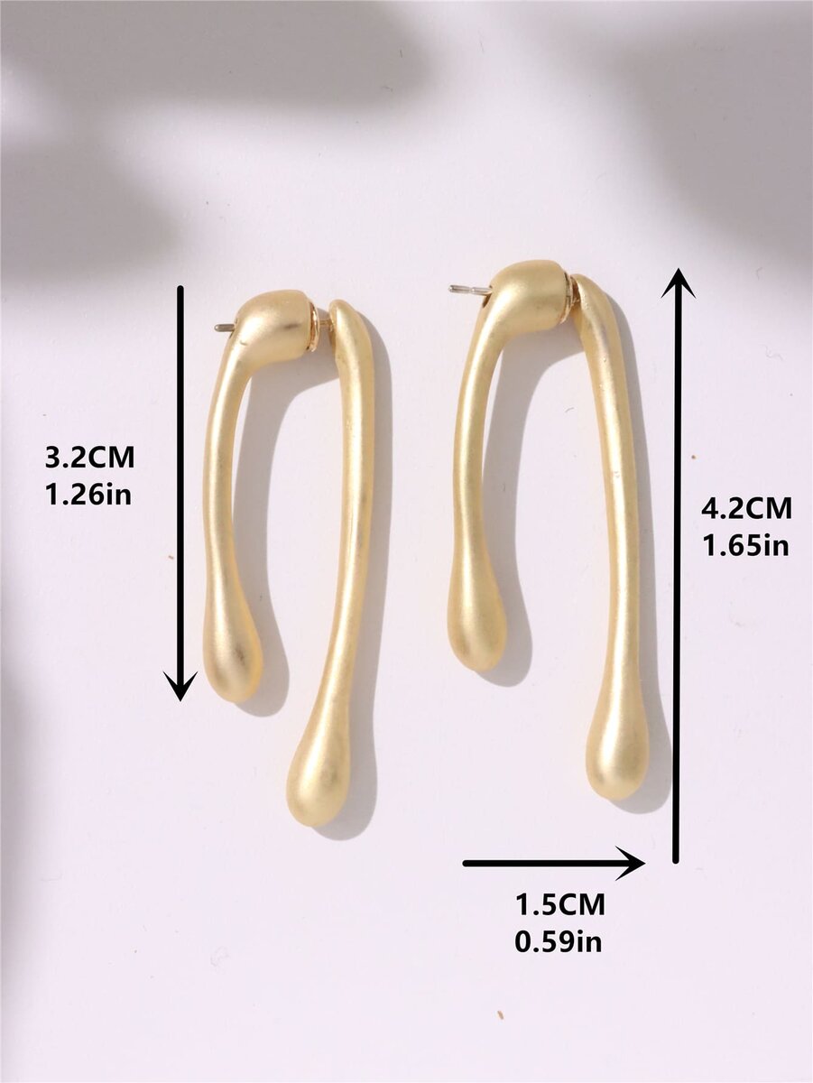 Shein - 2pcs Structured Stud Earrings