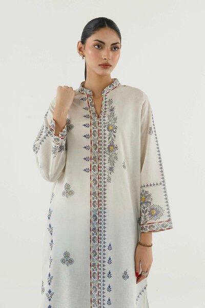 Stitched Printed Dobby Shirt+ Culotte
