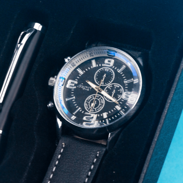 Shein - 1Pc Business Gift Set For Men Including Quartz Watch, Pen And Keychain, Casual Yet Simple Business Style