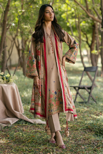 3 Piece Printed Pashmina Suit