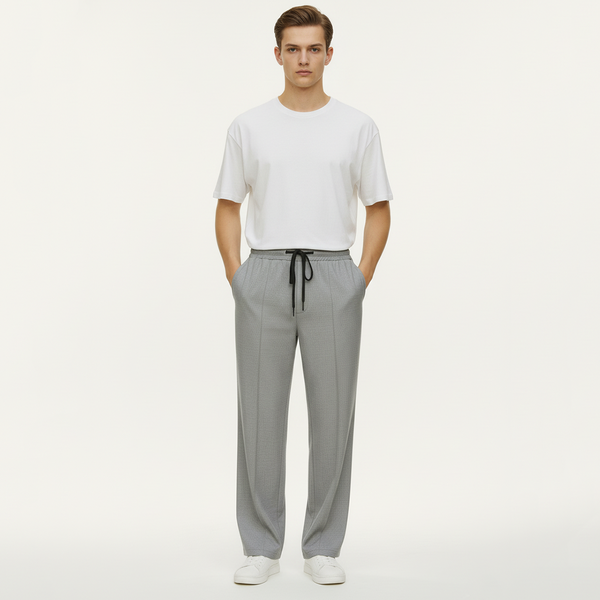 Vybe - Tailored Easy Pleated Trouser -  Grey