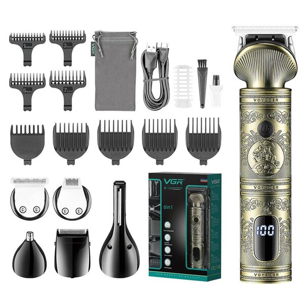 VGR -  V-106 6-in-1 Full Body Grooming Kit - Metal Body