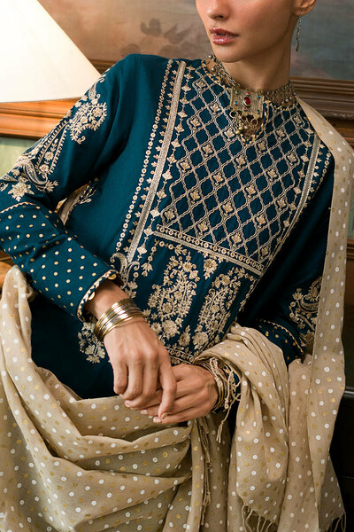 3 Piece Embroidered Suit