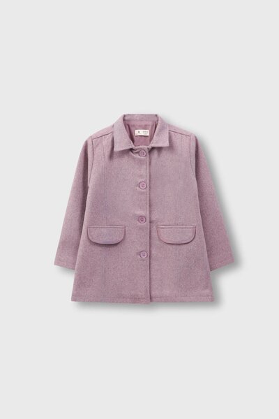 Girls Berry Bloom Felt Coat