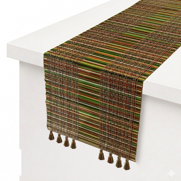 Multi Colors Bamboo Table Runner – 13 x 72 Inches