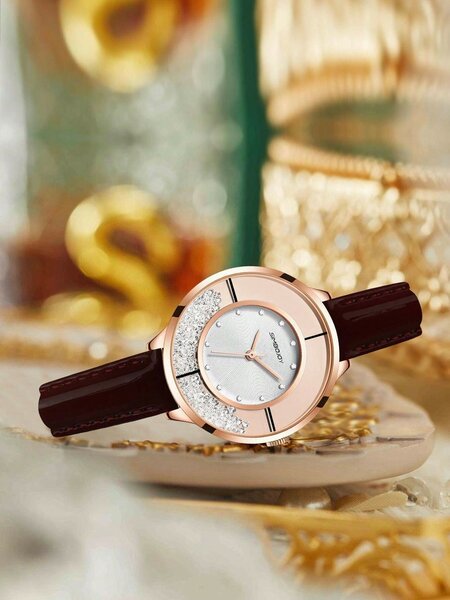 Shein - 1pc Women's Watch, Elegant Women's Quartz Watch,