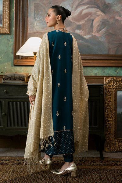 3 Piece Embroidered Suit