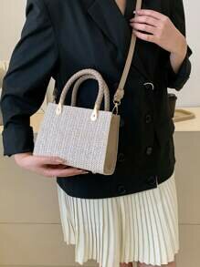 Shein - Fashionable New Simple High-End Texture Versatile Square Bag Handbag Sling Shoulder Bag