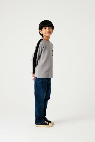 Boys Shadow Grey Raglan Tee