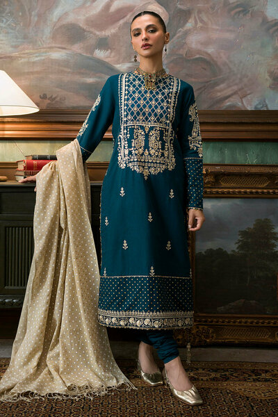 3 Piece Embroidered Suit