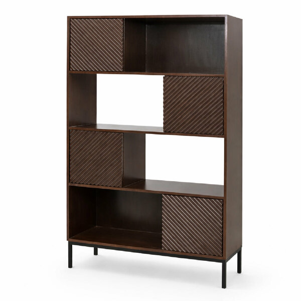 Oaklin Wooden Display Shelf with Sliding Doors