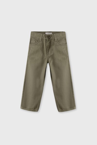 Boys Olive Heritage Straight Twill Pants