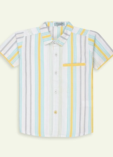 Ixample Kids RTW Textured Cotton 1 Piece Suit Multi Stripe Casual Collection
