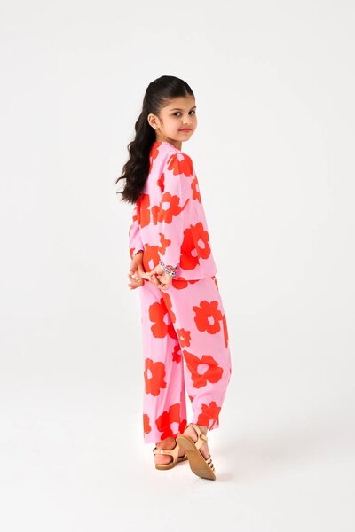 Pink Bloom Cotton Co-Ord Set