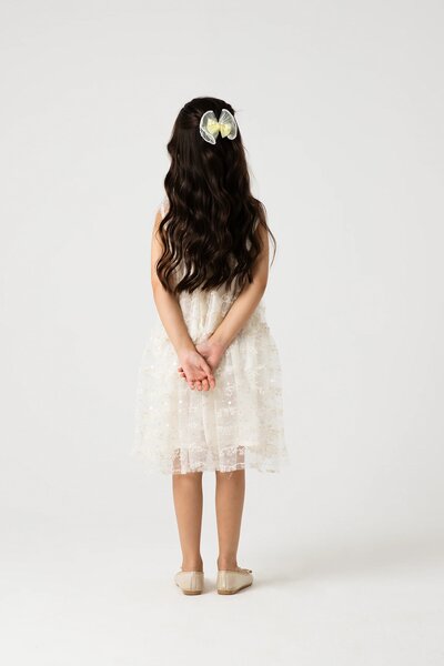 White & Gold Party Dress
