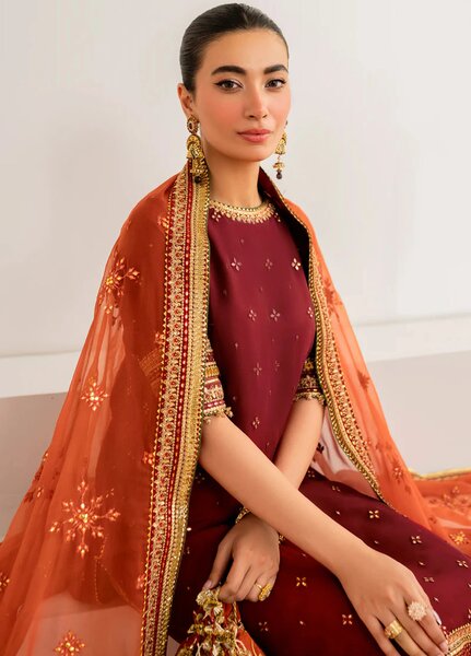 Chantelle by Baroque Unstitched Embroidered Chiffon 3 Piece Suit BQ26UFC UF-698 - Festive Collection