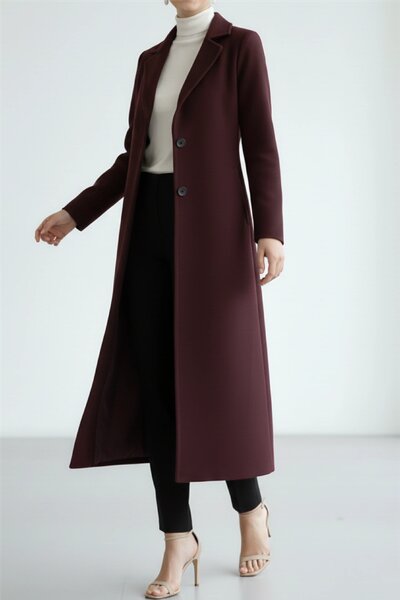 WOOL BLEND COAT(PLUM) - NV19D11