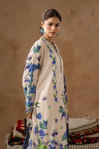 Unstitched Muzlin Lawn 3 Piece Suit