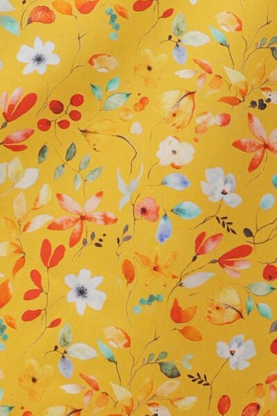 Girls Yellow Printed Cotton Kurta Set