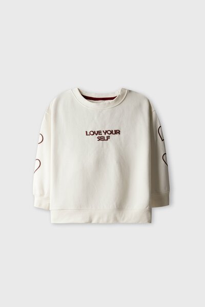 Girls Self Love Drop Fleece Sweatshirt