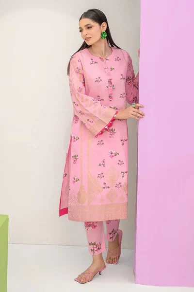 2 Piece Gold Printed Lawn Suit