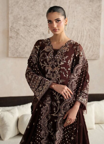 Gulaal Unstitched Embroidered Chiffon 3 Piece Suit GL26ULW Sofiya D-57 - Wedding Collection