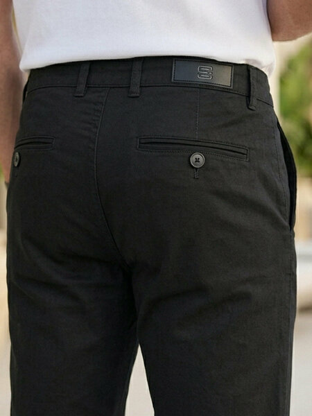 Black Smart Fit Chino Pant-75