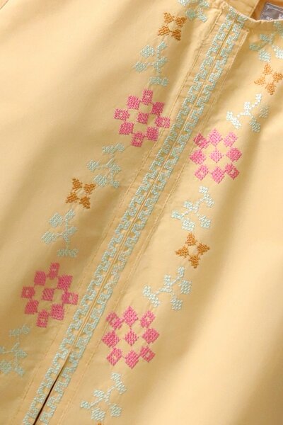 Beige Embroidered Top