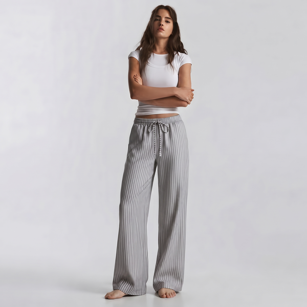 Vybe - The Everyday Trouser - Ash Stripe