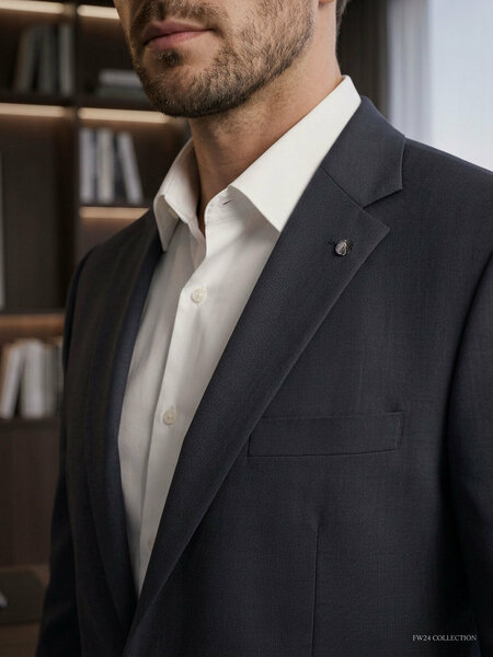 Black Plain Two Piece Suit (SF-133)