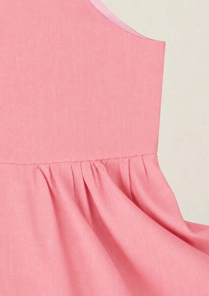 Blush | Cotton dress with hand-embroidered butterfly motifs