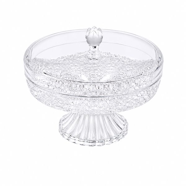 Crystal Dry Fruit Serving Dish with Stand – Small & Large