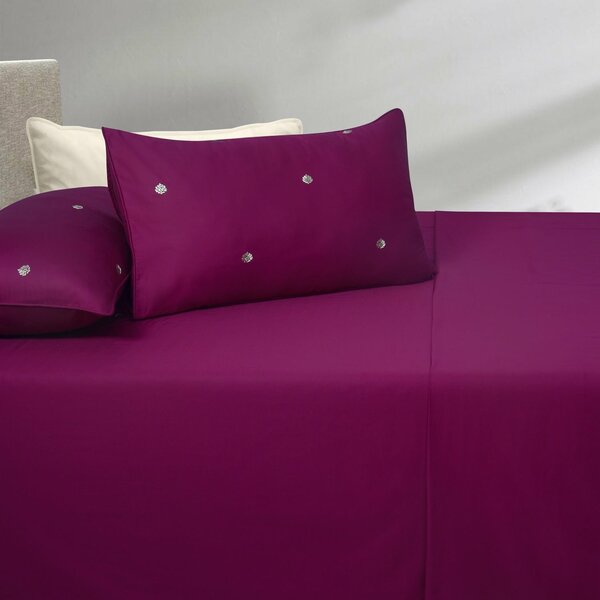 Vivid ViolaT-400 Embroidered Bed Sheet Set