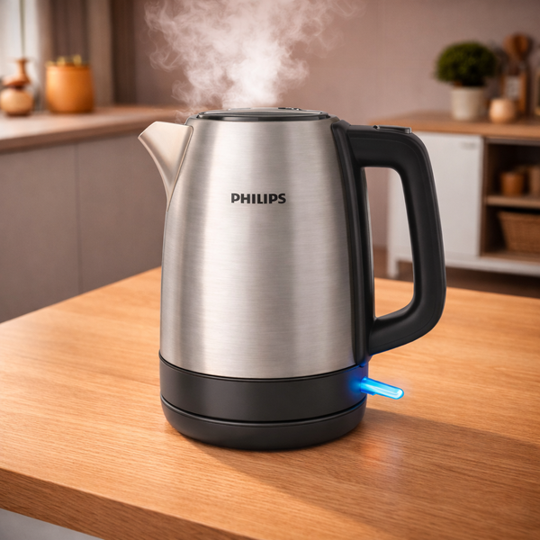 Philips Daily Collection Metal Kettle – HD9350/92 | 1.7L Stainless Steel Fast-Boil Electric Kettle