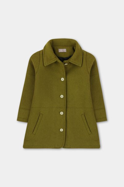 Girls Olive Grove Felt Coat