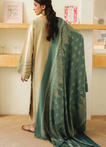 Onara by Humdum Unstitched Embroidered Khaddar 3 Piece Suit HD26UKO D-02 - Winter Collection