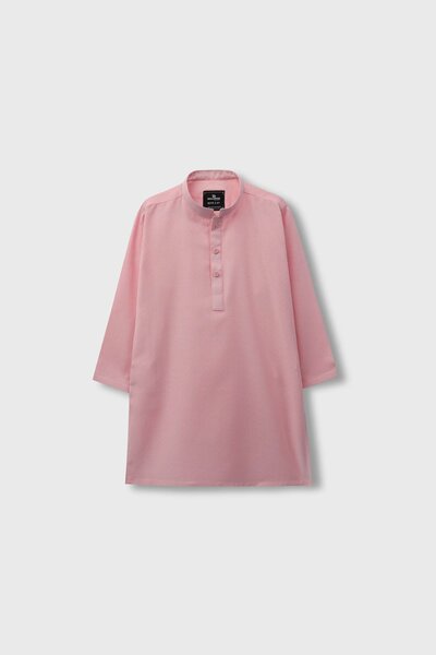 Boys light Pink Ethnic Cotton Kurta