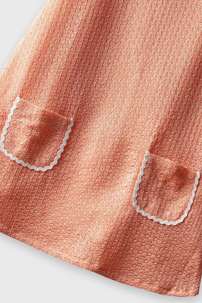 Orange Lace A-Line Dress