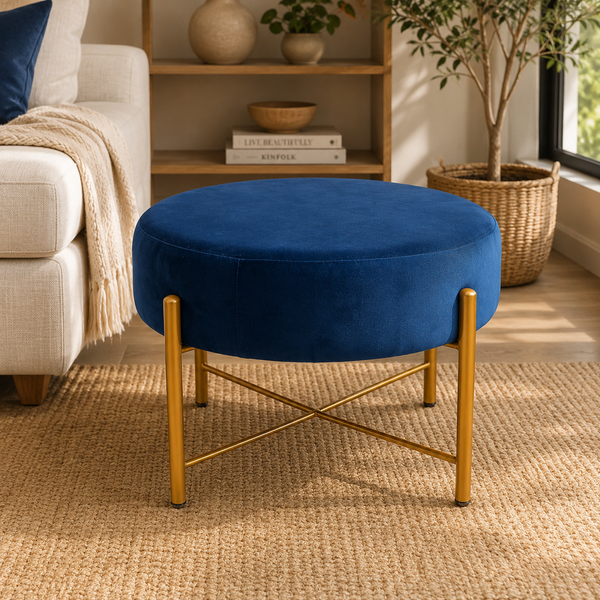 Puff With Powder Coated Legs S-34