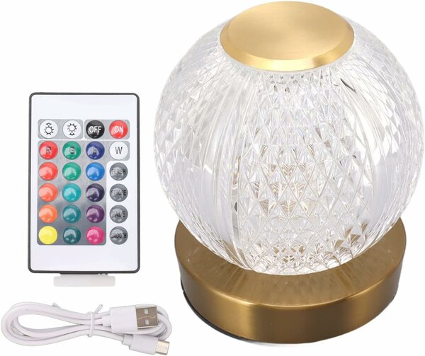 Home.Co- Round Crystal Table Lamp
