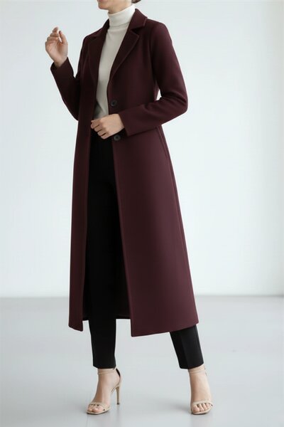 WOOL BLEND COAT(PLUM) - NV19D11