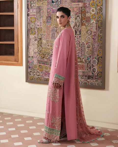 Mahenoor by Roheenaz Unstitched Embroidered Raw Silk 3 Piece Suit RN26UMR Pari Rukh RUNES260102 - Festive Collection