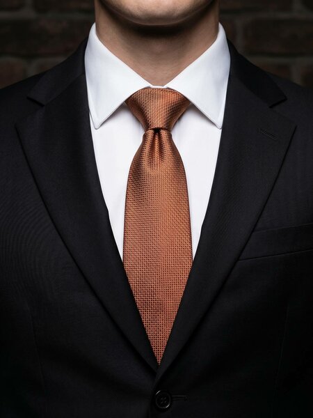 Dark Brown Designer Self Tie (TIE-1868)