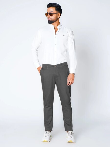 Dark Grey Smart Fit Chino Pant-52
