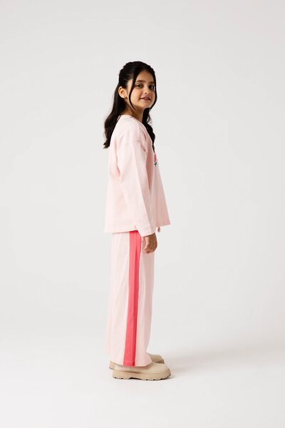 Girls Powder Pink Dreamy Co-ord Set